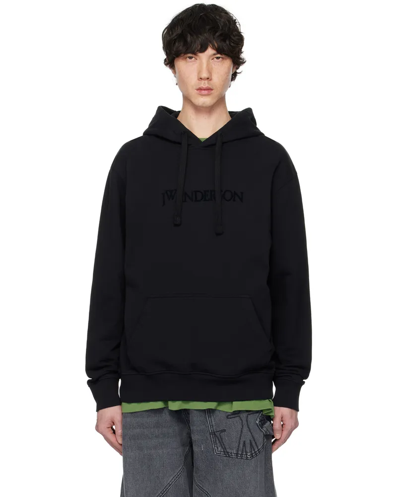 J.W.Anderson Black Logo Embroidery Hoodie 999