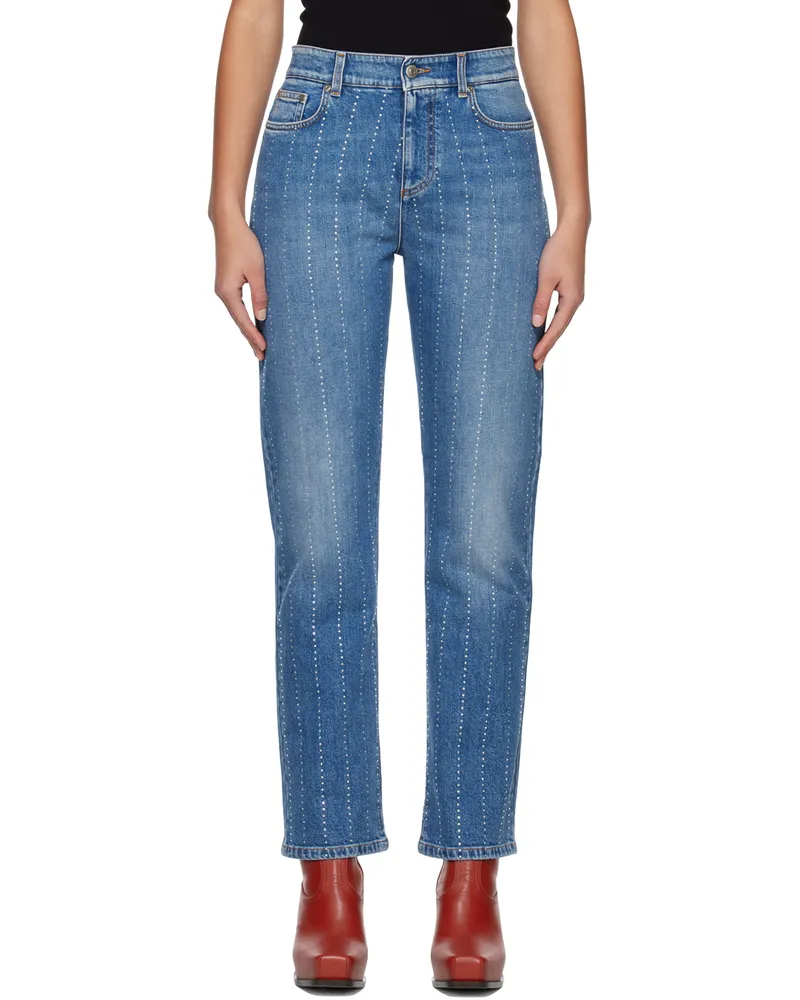 Stella McCartney Blue Diamanté Jeans 4480