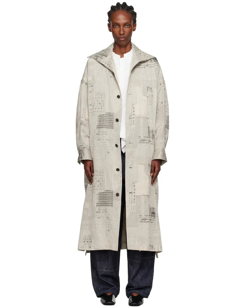 Yohji Yamamoto Beige U-Stand D Big Coat 1