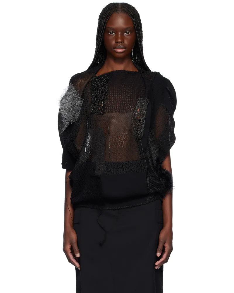 Junya Watanabe Black Patchwork Sweater Black
