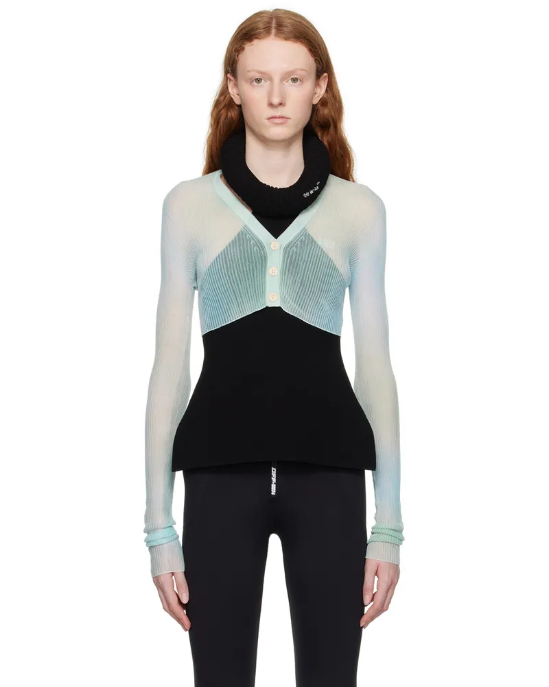 OFF-WHITE Blue Seethr Cardigan Light