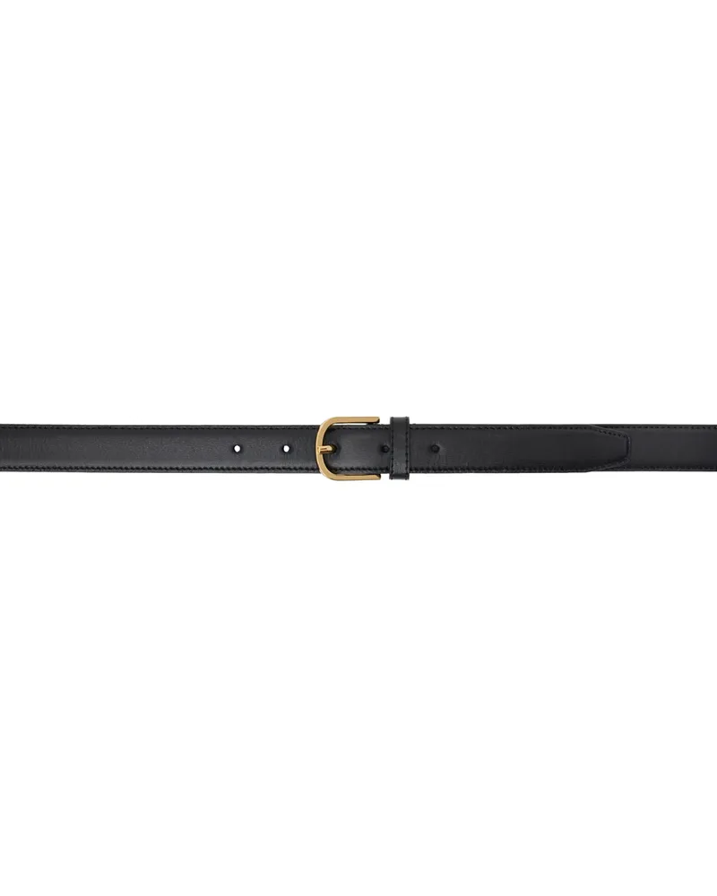 Totême Black Slim Trouser Leather Belt 200