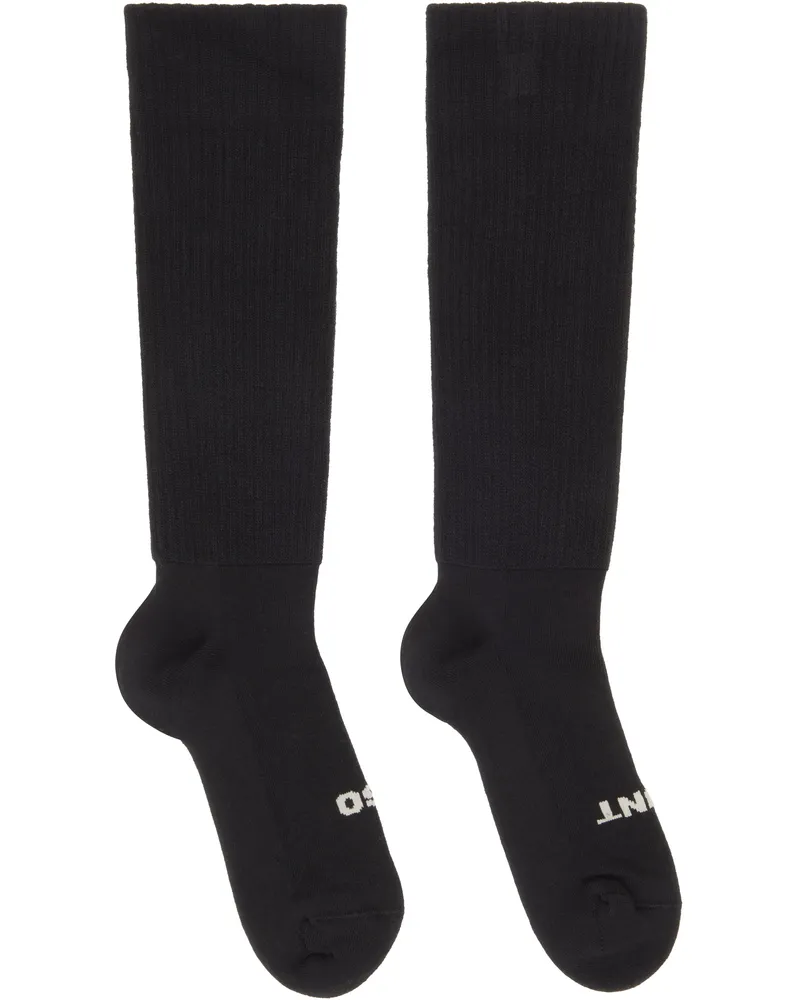 Rick Owens Black Hollywood 'So Cunt' Socks 0941