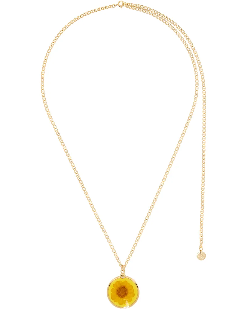 A.P.C. Gold Anastasia Barbieri Edition Fortuna Necklace Daa