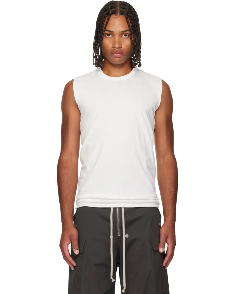 Rick Owens White Concordians Basic Sleeveless Tank Top 11