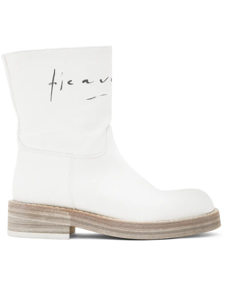Ann Demeulemeester White Canvas Billie Boots 001
