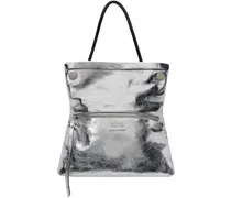 Silver Grocery Bag Tote