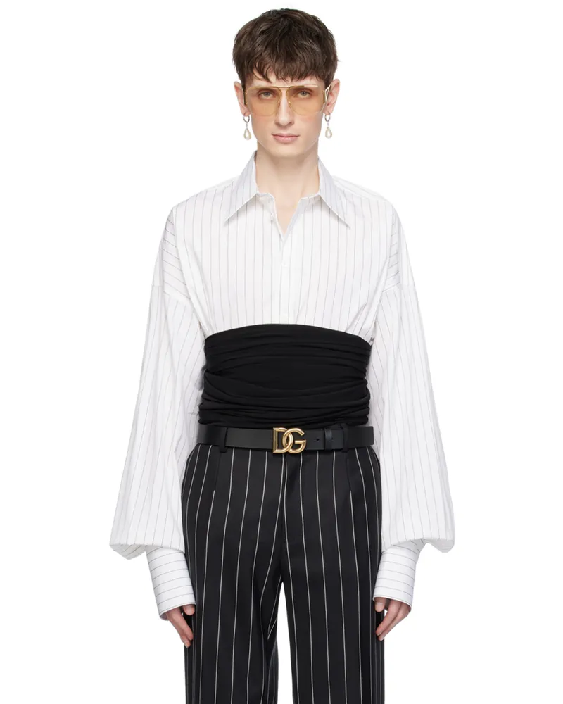 Dolce & Gabbana Black Girdle Belt Nero