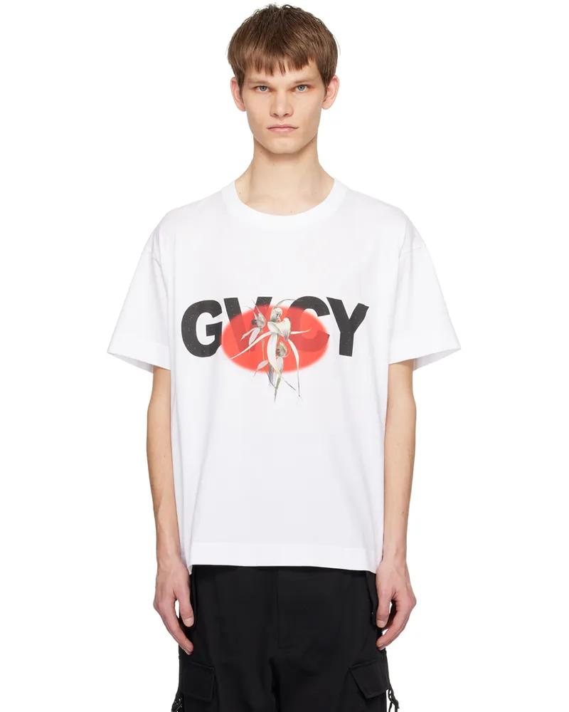 Givenchy White Boxy-Fit T-Shirt 100-white