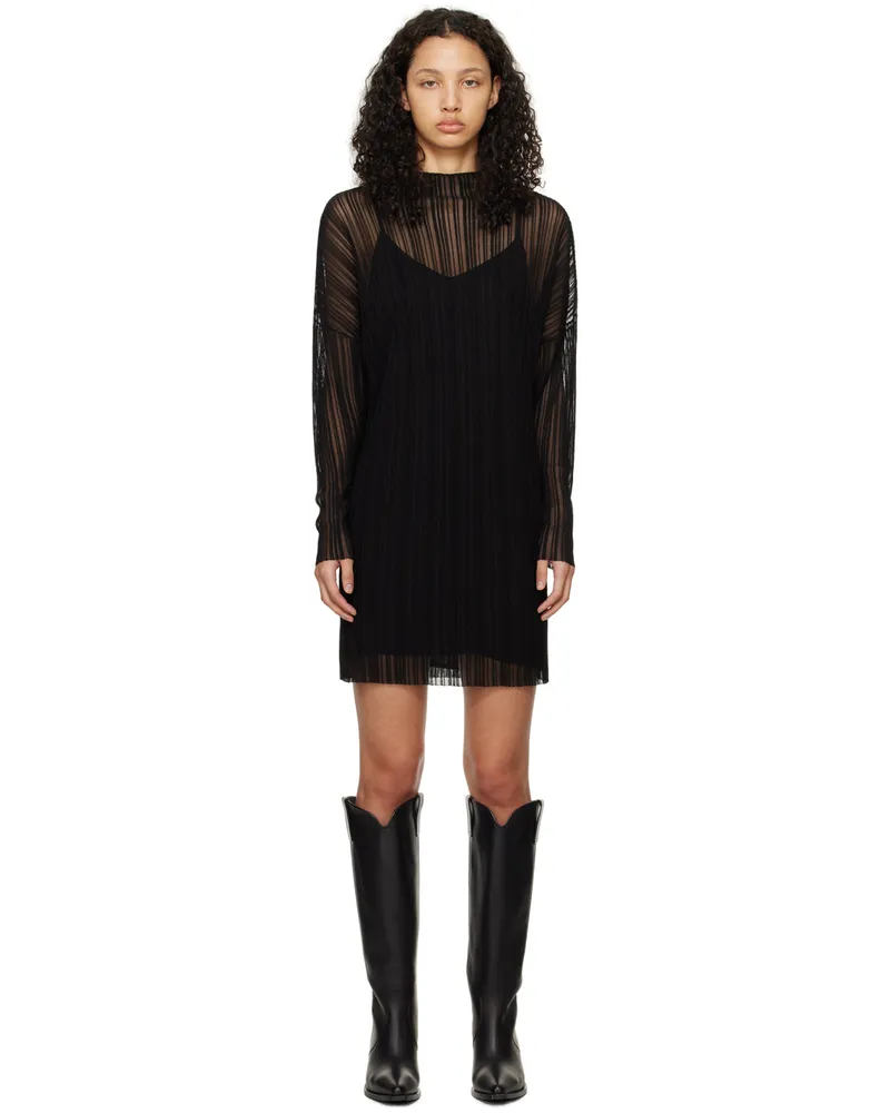 Anine Bing Black Clare Minidress Black