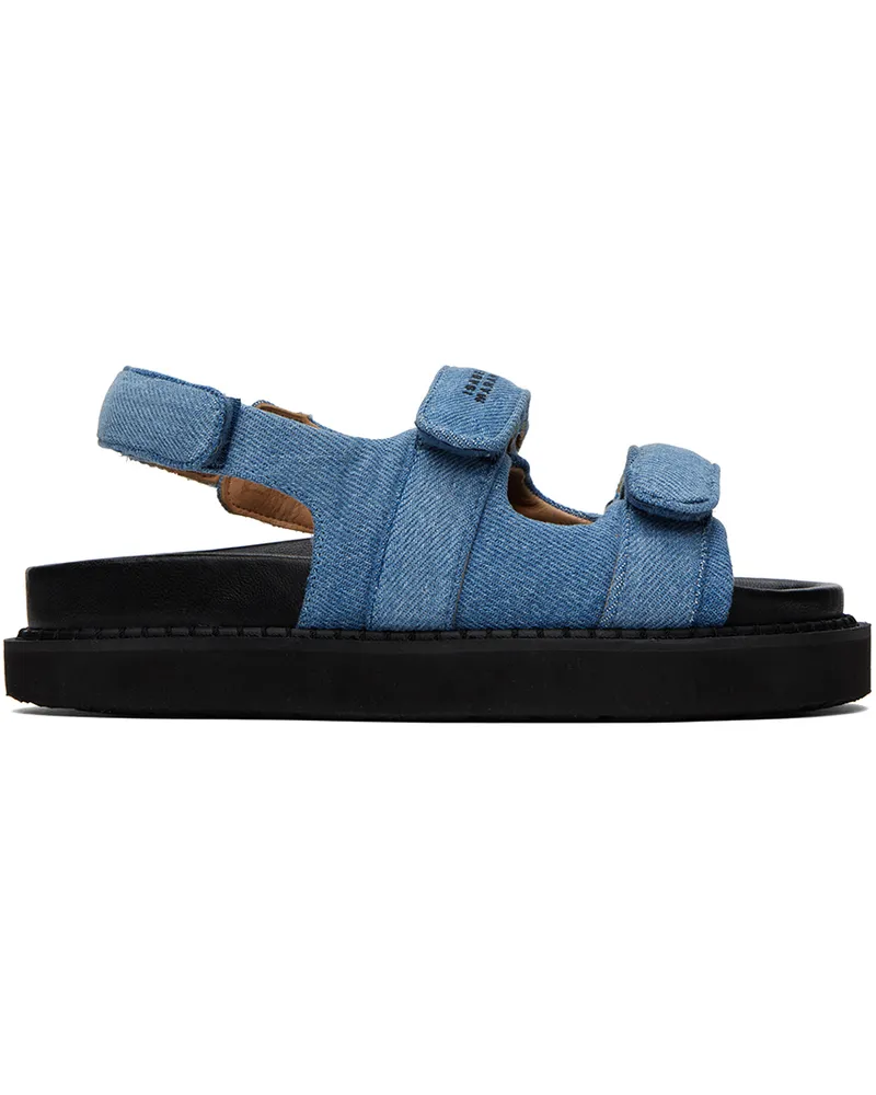 Isabel Marant Blue Madee Denim Sandals 30lu