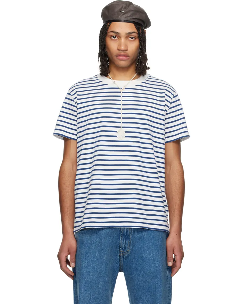 Our Legacy White & Blue Bliss T-shirt Genova