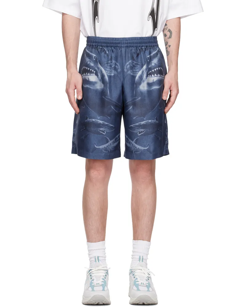 Burberry Blue Shark Shorts Rich