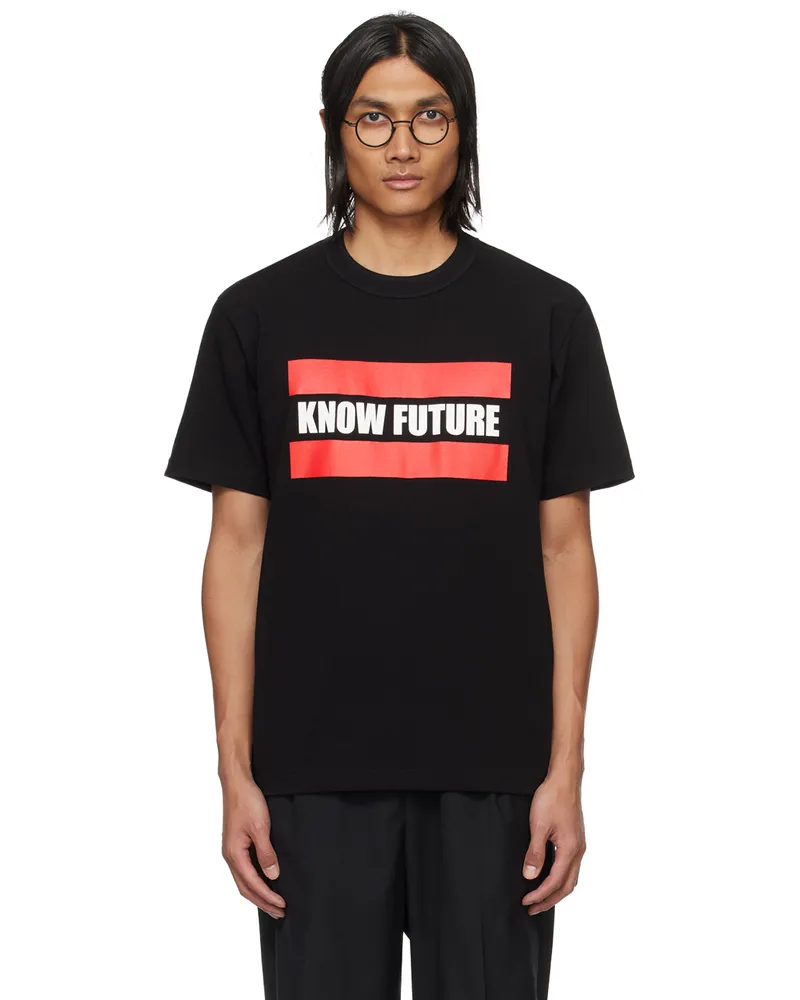 Sacai Black 'Know Future' T-Shirt 001