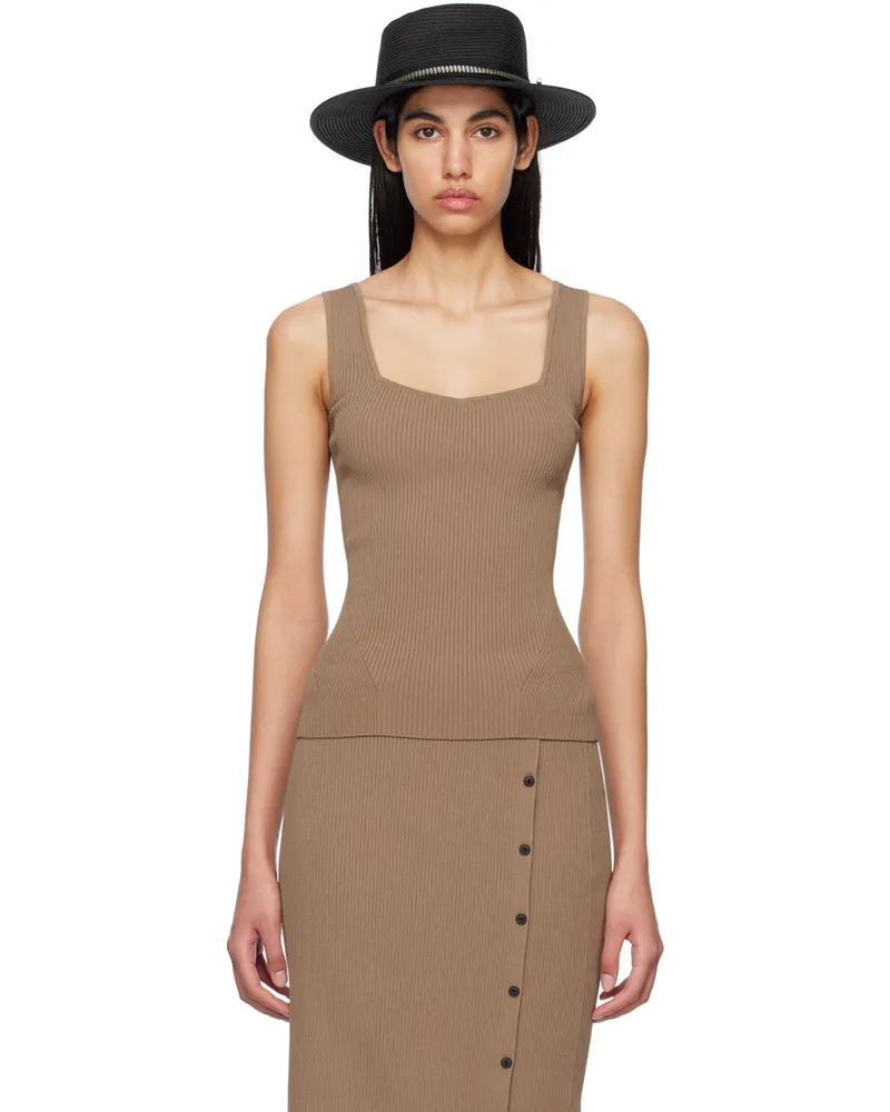 Rag & Bone Brown Asher Tank Top Ltbrown