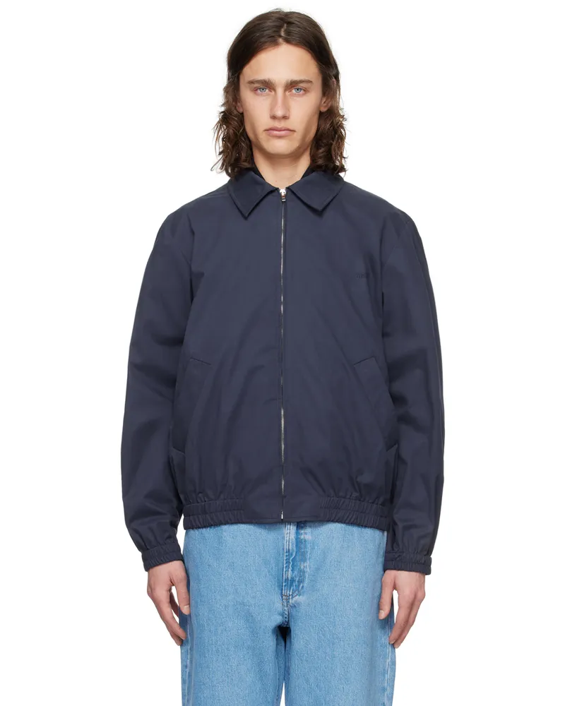 A.P.C. Navy Gilbert Bomber Jacket Iak