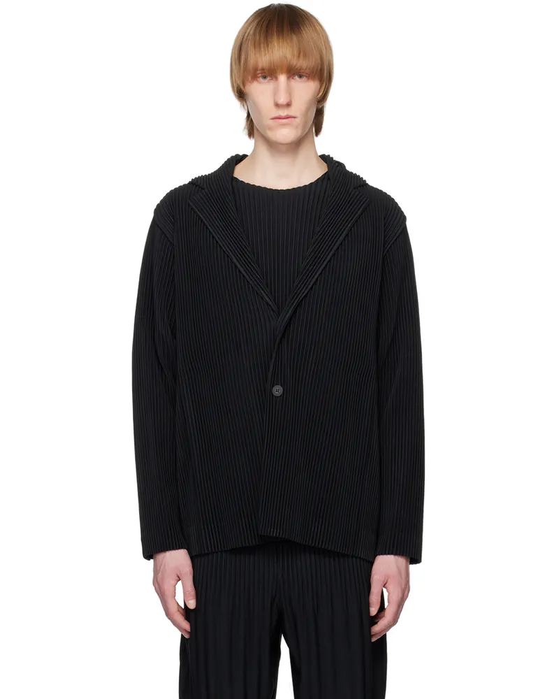 Issey Miyake Black Basics Blazer 15-black