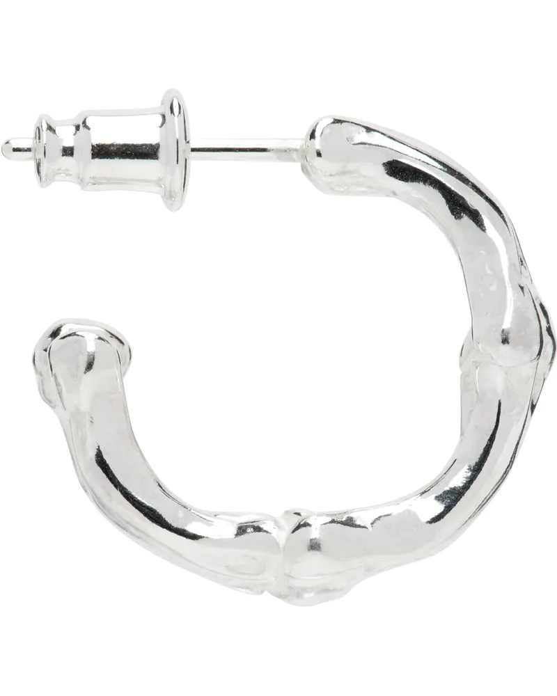 TheSoloIst Silver Bone Shaped M Single Earring Silver