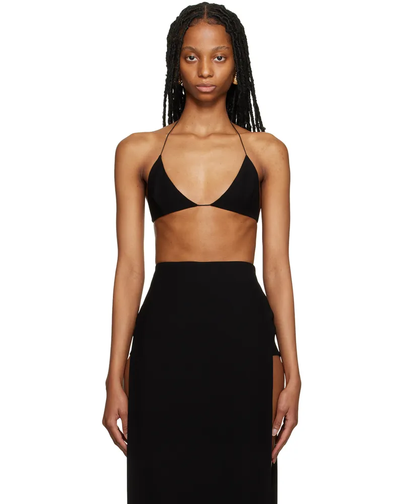 Mônot Black Self-Tie Bra Black