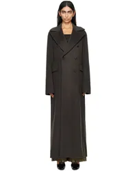 Nanushka Gray Damira Coat Anthracite