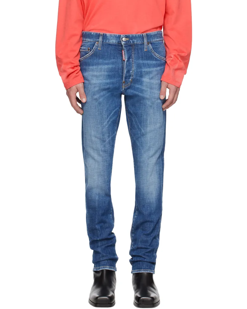 Dsquared2 Blue Medium Easy Wash Cool Guy Jeans 470
