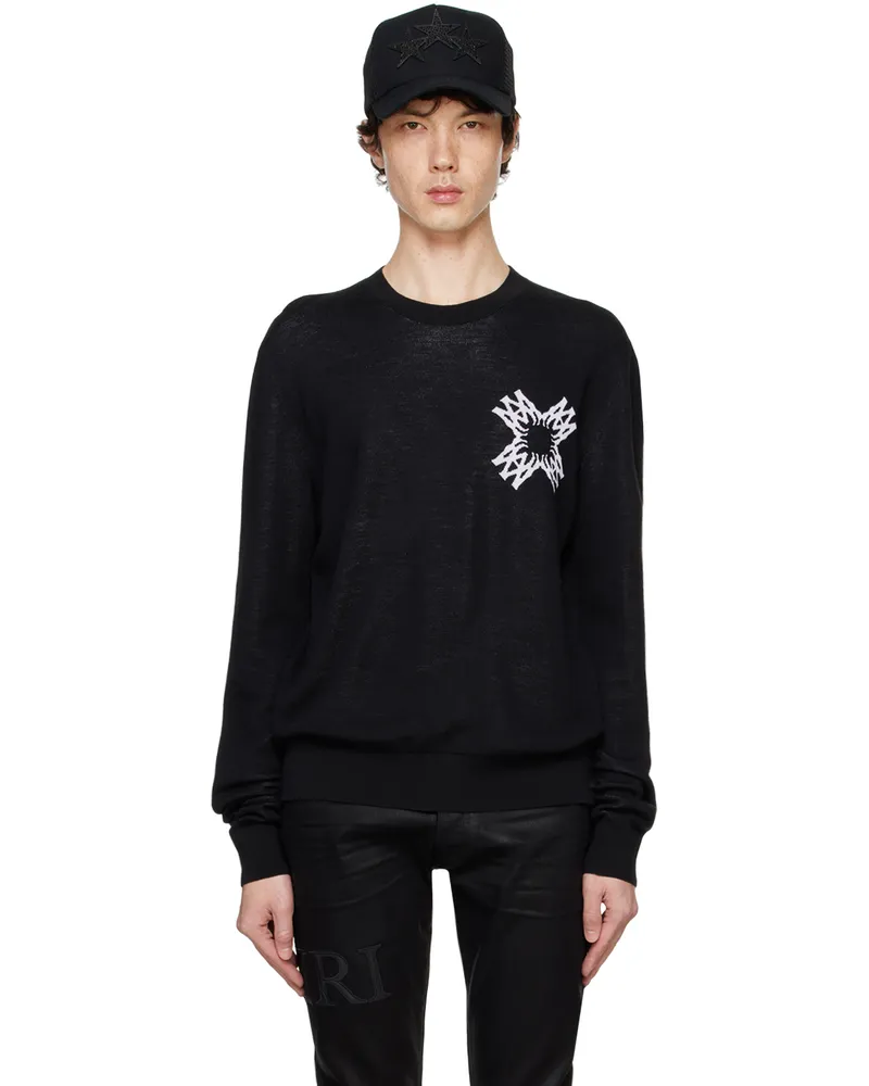 Amiri Black MA Quad Crewneck Black