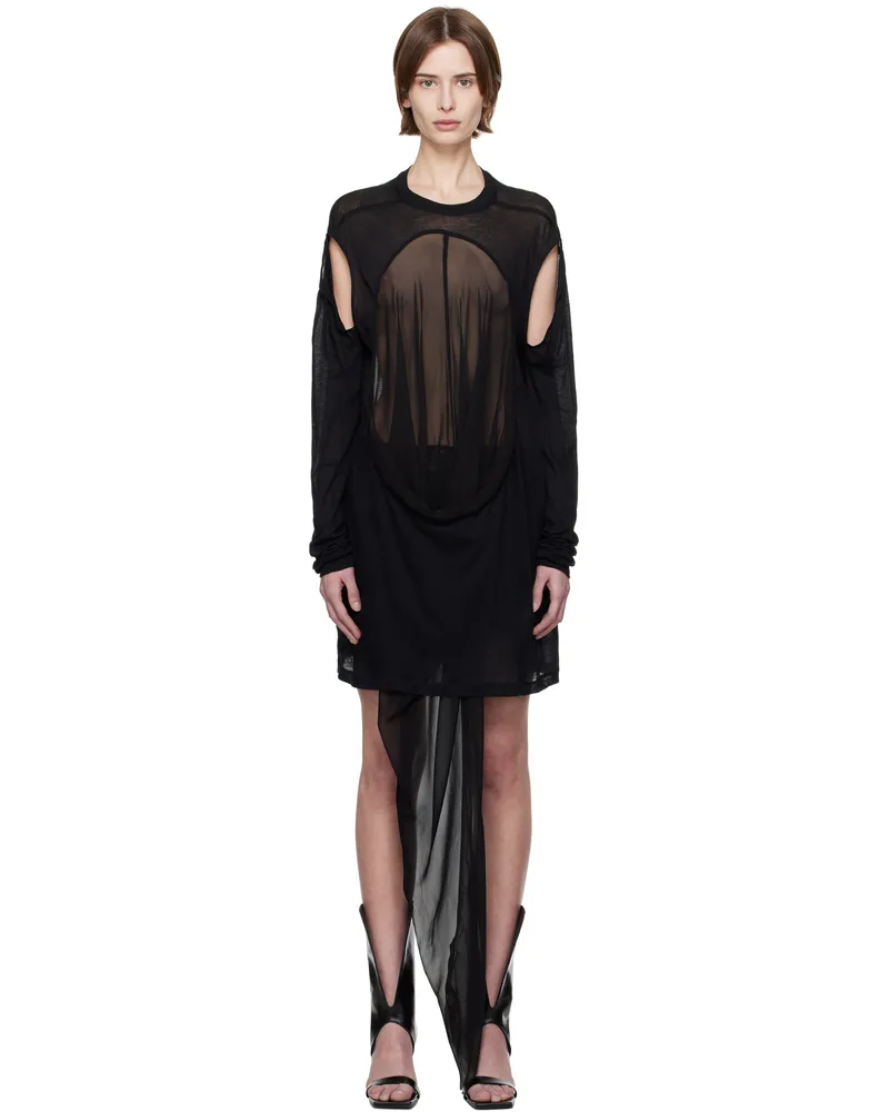 Rick Owens Black Hollywood Drain T-shirt 0909