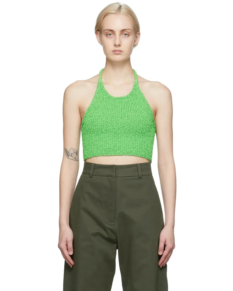 Arch The Green Halter Neck Tank Top L