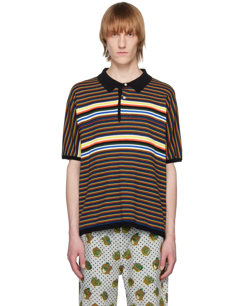 NOMA t.d. Multicolor Stripe Polo Yellow