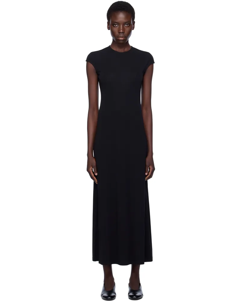 Totême Black Everyday Midi Dress Black