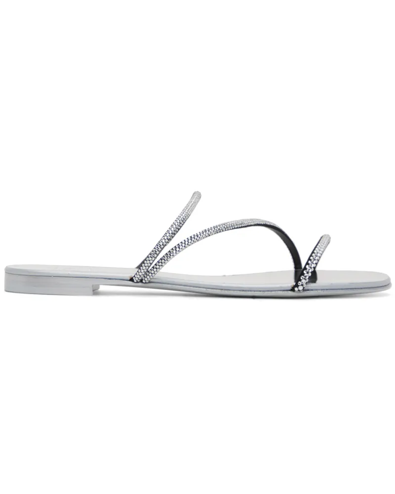 Giuseppe Zanotti Silver Julianne Sandals Black