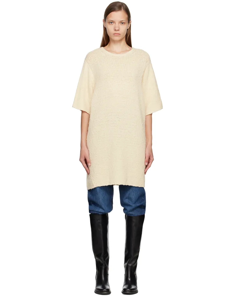 Totême Off-White Textured Mini Dress 184