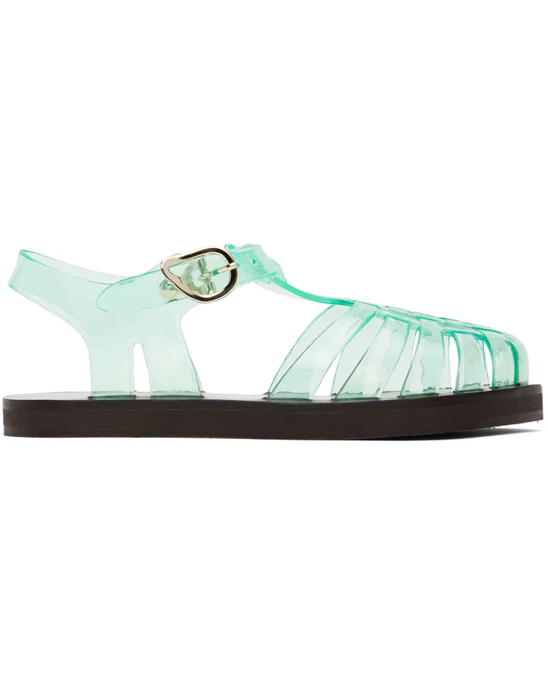 Ancient Greek Sandals Blue Homeria Jelly Sandals Clear