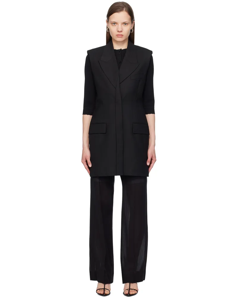 Victoria Beckham Black Tailored Minidress Black