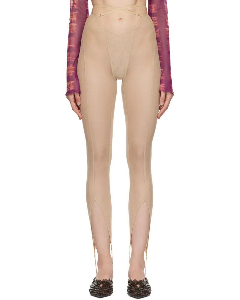 Charlotte Knowles Beige Celest Leggings Beige