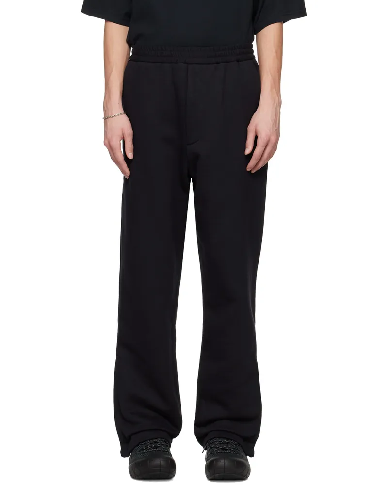 LOWNN Black Straight Sweatpants Black