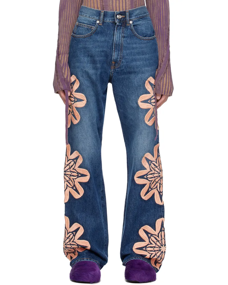 BLUEMARBLE Blue Embroidered Jeans Blue
