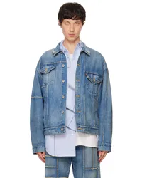 Doublet Blue Frankenstein Cutting Denim Jacket Indigo