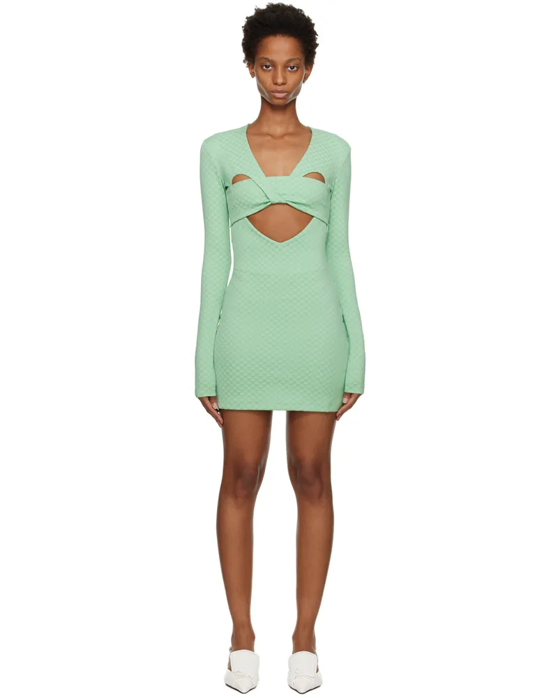 AMBUSH Green Monogram Minidress Meadow