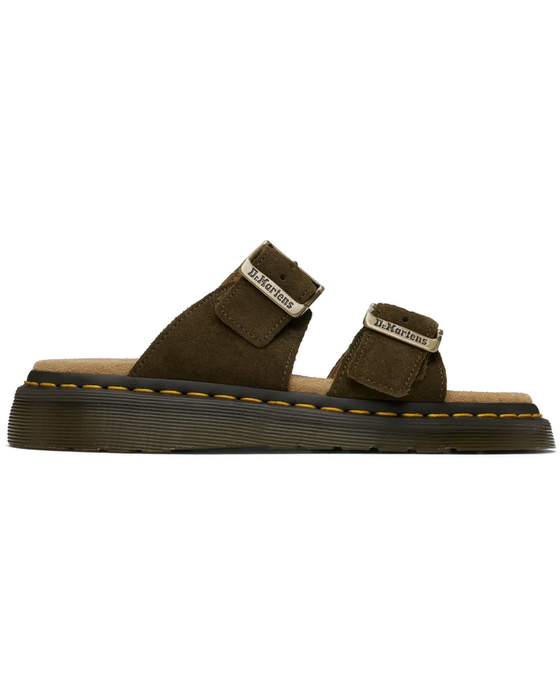 Dr.Martens Khaki Josef Suede Slide Sandals Dms