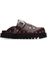 Toga SSENSE Exclusive Burgundy Slip-on Loafers Burgundy