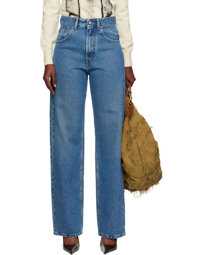 Maison Margiela Blue Wide-Leg Jeans 967