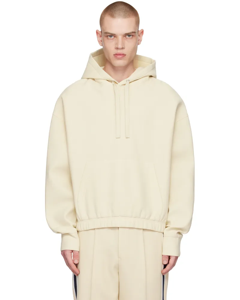 AMI Paris Beige Boxy Hoodie Vanille