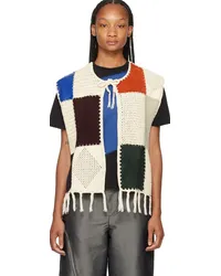 Adererror Multicolor Patchwork Vest Ivory