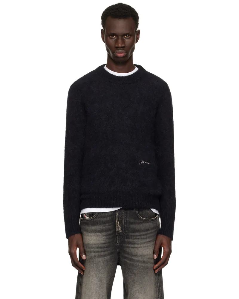 Ganni Black Knit Sweater Black