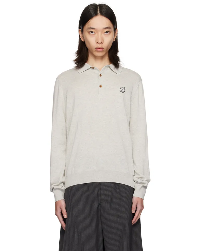 Kitsuné Gray Bold Fox Head Polo H120