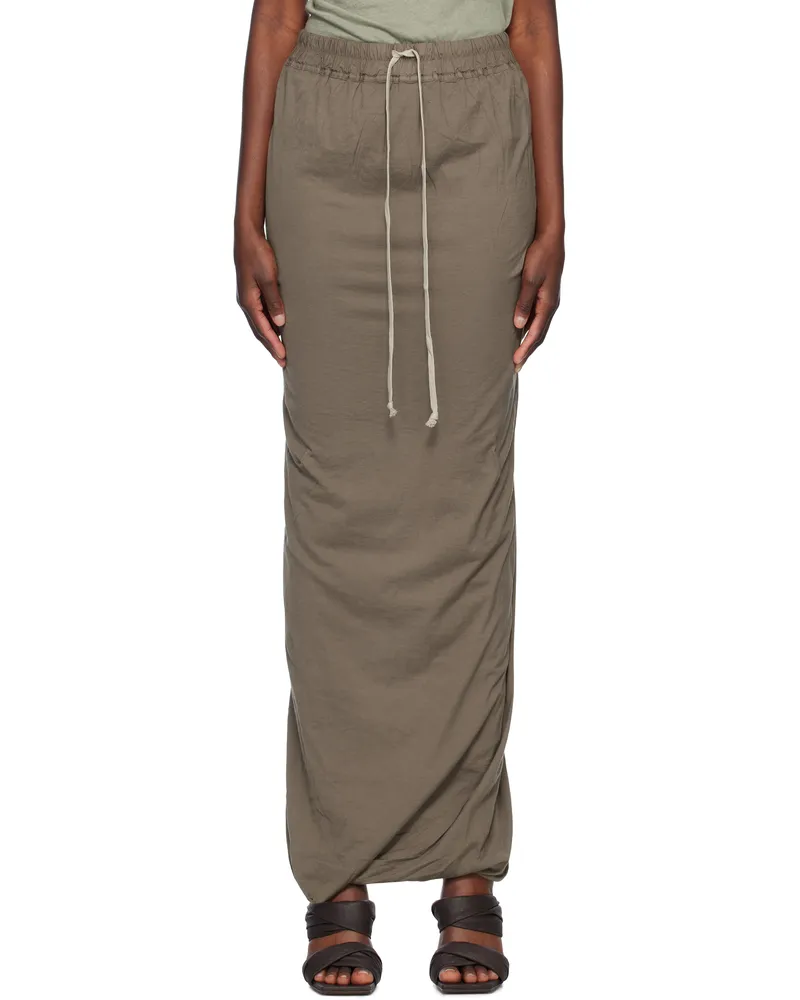 DRKSHDW by Rick Owens Gray Hollywood Pull On Pillar Maxi Skirt 34
