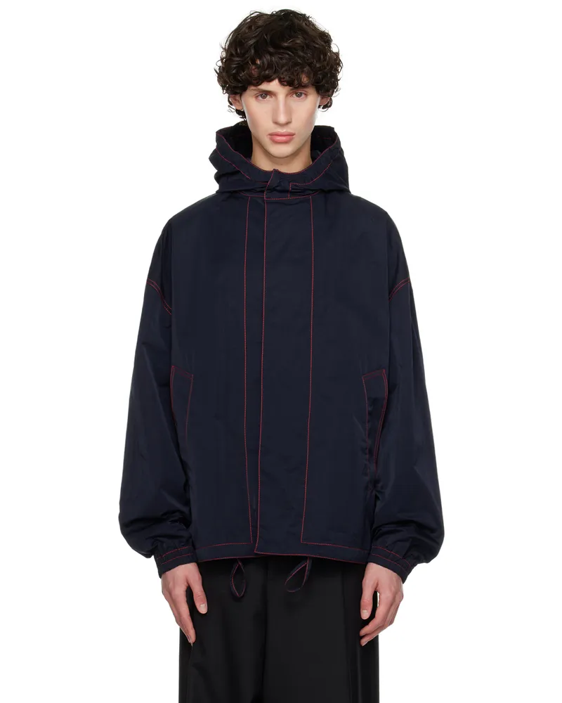 Bottega Veneta Navy Tech Jacket 4121
