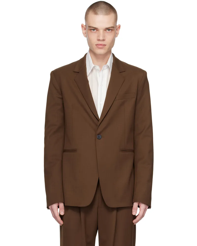Maryam Nassir Zadeh Brown Focus Blazer 955
