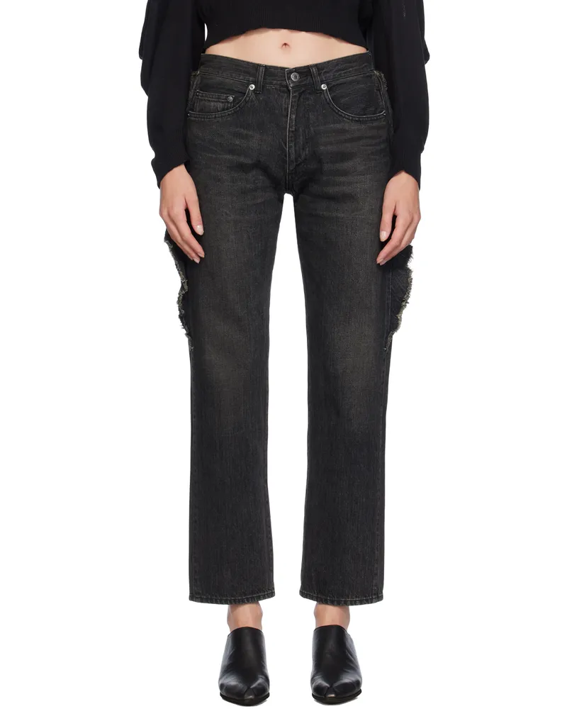 Undercover Black Frayed Edge Jeans Black